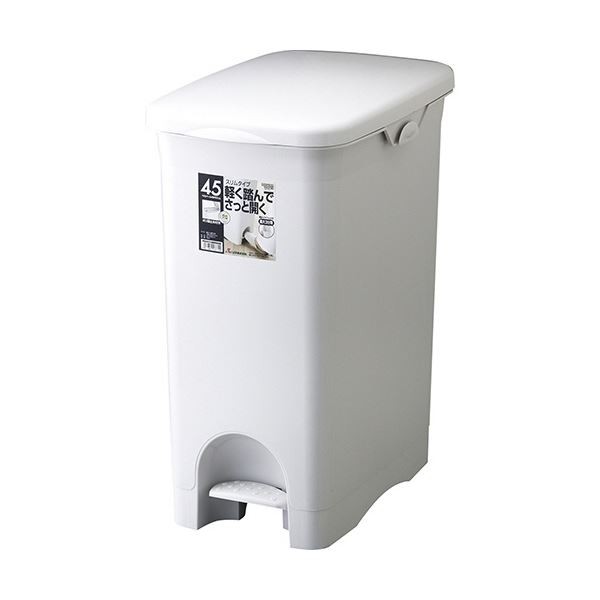 (まとめ) リス HOME＆HOME ペダルペール スリム 45L グレー GPRB038 1台 〔×3セット〕〔代引不可〕の通販は