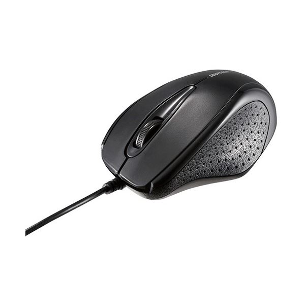(まとめ) バッファロー 有線IR LEDマウス3ボタンタイプ 簡易パッケージモデル ブラック BSMRU21BKZ 1個 〔×5セット〕〔代引不可〕