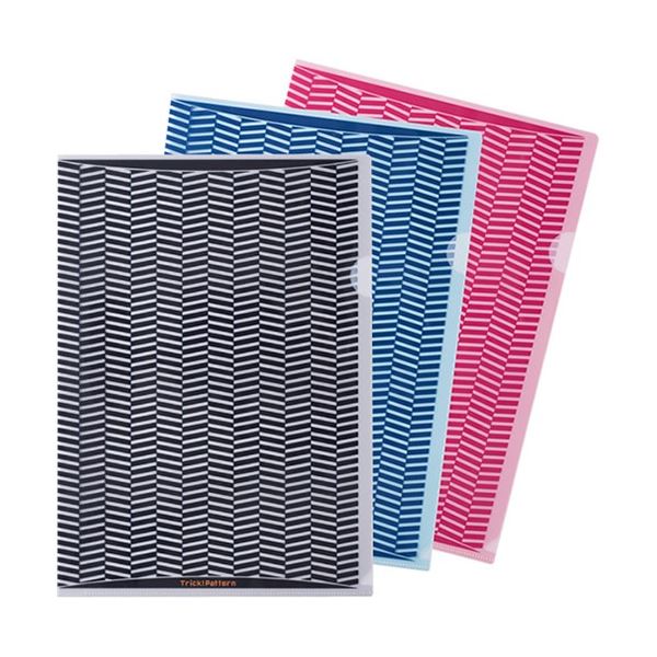 (まとめ) ヒサゴ トリック クリアフォルダ A4 3色アソート(ブラック・ブルー・ピンク各色1枚) OP2447A 1パック 〔×20セット〕〔代引不可〕の通販は