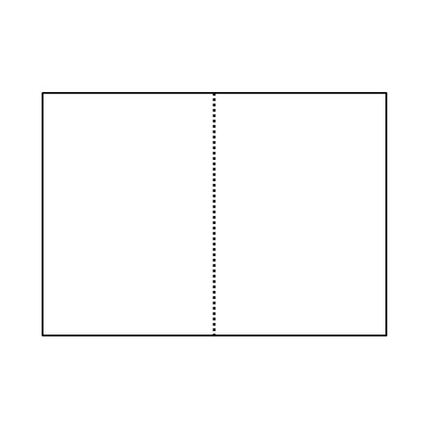 (まとめ) ミロク情報サービス 白紙(A4・2分割・ミシン目入り・穴なし) 558303 1箱(500枚) 〔×3セット〕〔代引不可〕