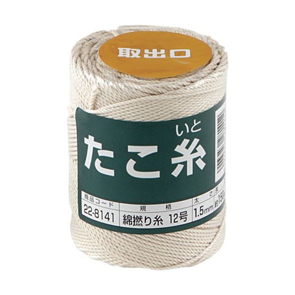 (まとめ) 高木綱業 高木 たこ糸 綿撚り糸 #12 22-8141 1巻 〔×5セット〕〔代引不可〕の通販は