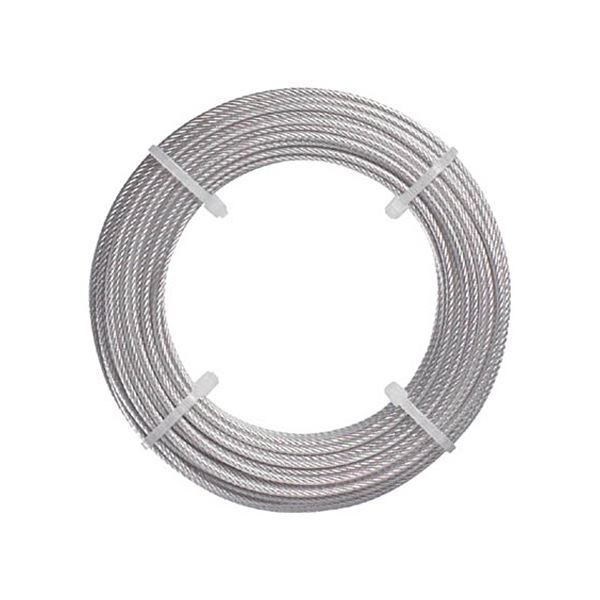 まとめ) TRUSCO ステンレスワイヤーロープ Φ1mm×20m CWS-1S20 1巻 〔×5 
