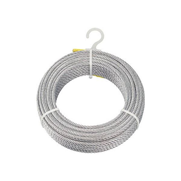 まとめ) TRUSCO メッキ付ワイヤロープ Φ5mm×10m CWM-5S10 1本 〔×5