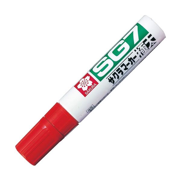 (まとめ) サクラクレパス 油性マーカー SG7 極太 あか JGK#19 1本 〔×30セット〕〔代引不可〕の通販は