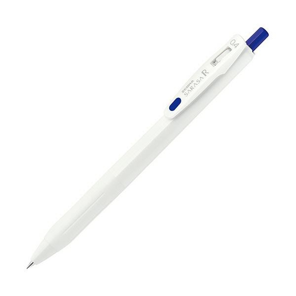 (まとめ) ゼブラ ゲルインクボールペン サラサR 0.4mm 青 (軸色：白) JJS29-R1-BL 1セット(10本) 〔×10セット〕〔代引不可〕の通販は