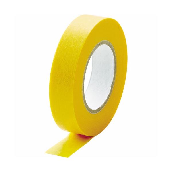 (まとめ) TRUSCO 建築塗装用マスキングテープ 幅12mm×長さ18m イエロー MTA-1218-10-Y 1パック(10巻) 〔×20セット〕〔代引不可〕の通販は