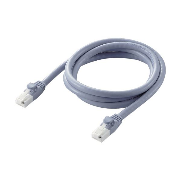 (まとめ) エレコム LANケーブル Cat6A ブルー 3m 5本 LD-GPAT/BU30 〔×3セット〕