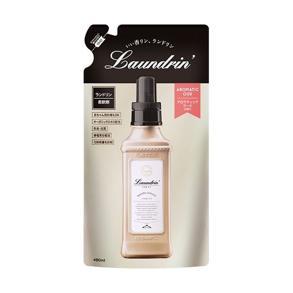 (まとめ) ネイチャーラボ ランドリン 柔軟剤 アロマティックウード 詰替 480ml 1個 〔×20セット〕〔代引不可〕の通販は