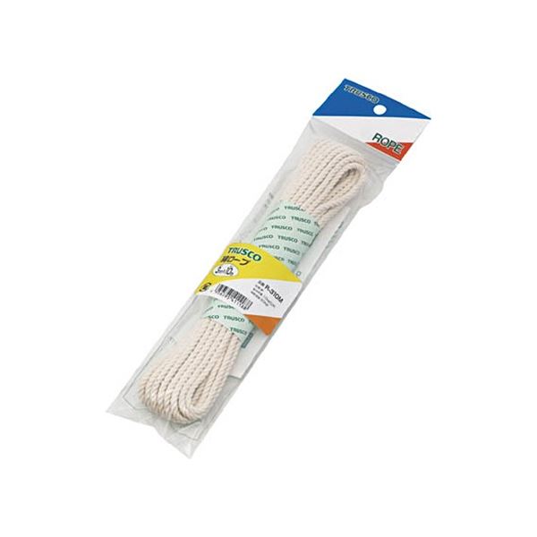 (まとめ) TRUSCO 綿ロープ みつうち φ6mm×10m R-610M 1巻 〔×5セット〕〔代引不可〕の通販は 8,231円