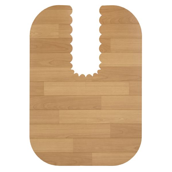 サンコー おくだけ吸着 拭ける トイレマット ロング(ウッド) ベージュ KV-17〔代引不可〕の通販は 5,350円