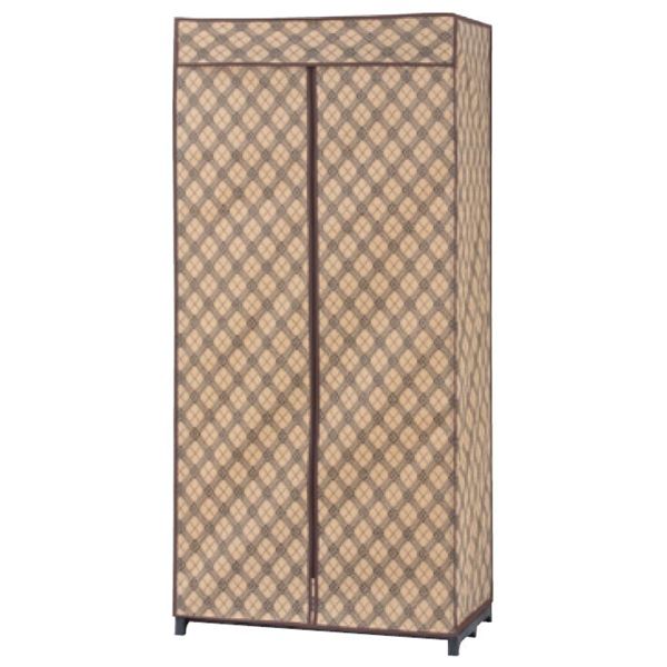 カバー付き クローゼットハンガー 約75cm幅 組立式〔代引不可〕 8,307円