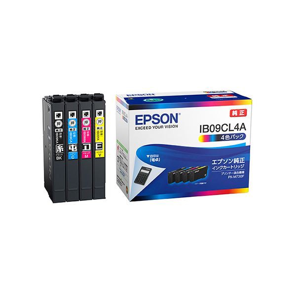 (まとめ) エプソン(EPSON) 〔純正〕 インクパック 4色パック(ブラック、シアン、マゼンタ、イエロー) IB09CL4A 〔×3セット〕〔代引不可