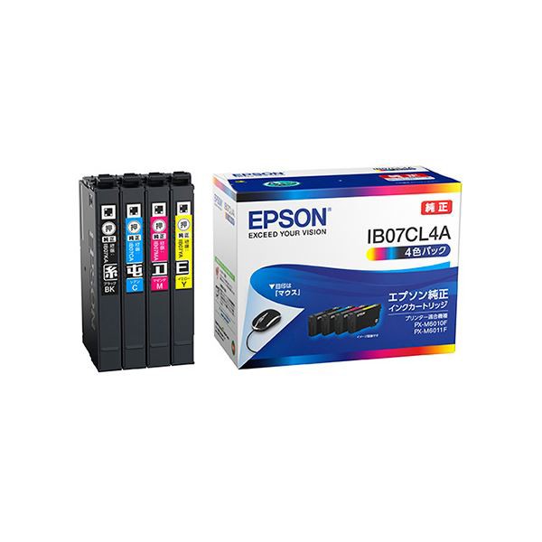 (まとめ) エプソン(EPSON) 〔純正〕 インクパック 4色パック(ブラック、シアン、マゼンタ、イエロー) IB07CL4A 〔×3セット〕〔代引不可