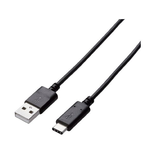 (まとめ) エレコム USB3.1(Gen2)ケーブル 1.0m ブラック 〔×3セット〕〔代引不可〕