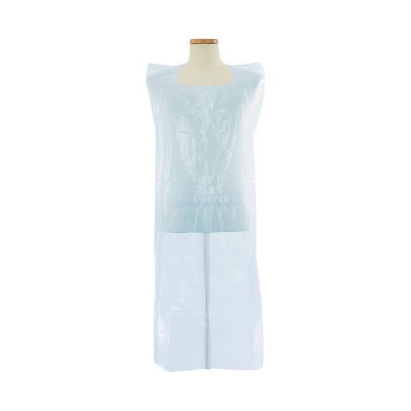 (まとめ) ミドリ安全 ベルデポリガードエプロン ブルー 袖なし 50枚 〔×10セット〕〔代引不可〕の通販は 14,649円