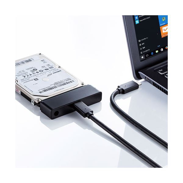 サンワサプライ SATA-USB3.1 Gen2変換ケーブル USB-CVIDE7〔代引不可〕