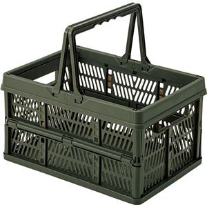 収納ボックス 収納ケース 幅46cm L グリーン 10個セット 折りたたみ かご スタッチボックス アウトドア キャンプ ガーデニング〔代引不可〕の通販は