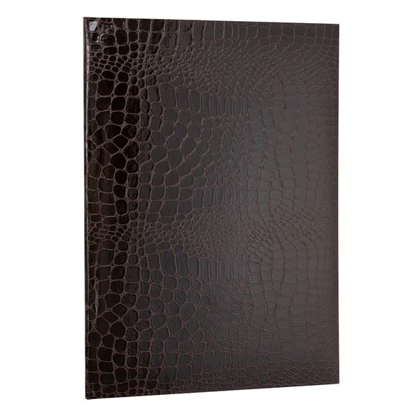 (まとめ) 証書・賞状ファイル A4判/二つ折り 紙製クロス クロコダイルツヤ ブラウン FSPT-A4C-BR 〔×3セット〕〔代引不可〕の通販は
