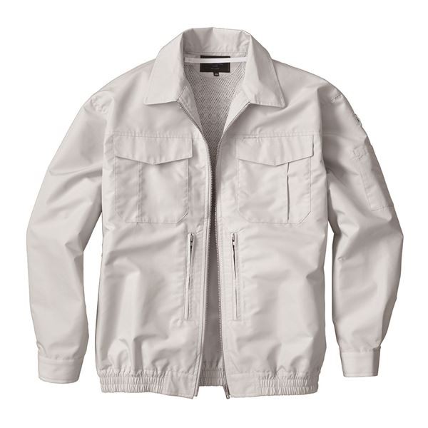 KU92130 空調服 R 綿ポリ混紡 スペーサー一体型 服のみ シルバー M〔代引不可〕の通販は