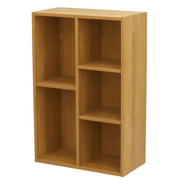 カラーボックス 収納棚 約幅58.7cm ナチュラル 接着剤 目隠しシール付き 可動棚 ホームボックス 組立品 リビング ダイニング〔代引不可〕の通販は