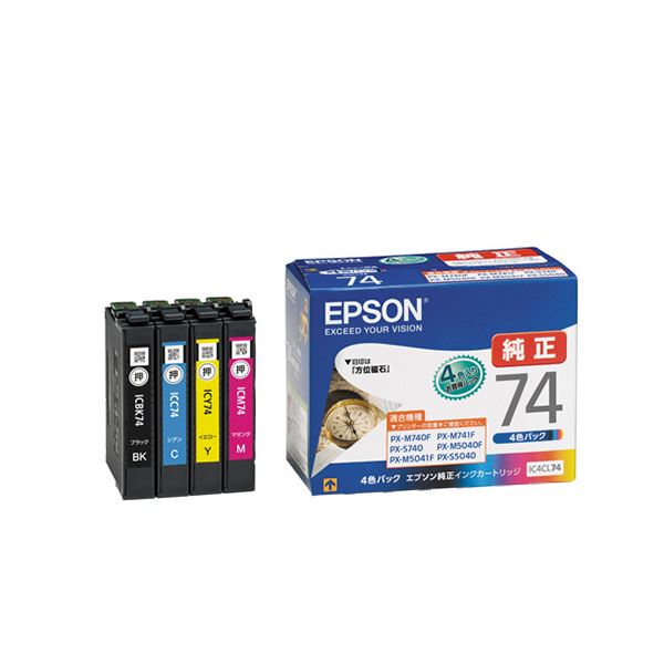 EPSON(エプソン)純正 インクカートリッジ 4色セット IC4CL74〔代引不可〕 8,630円
