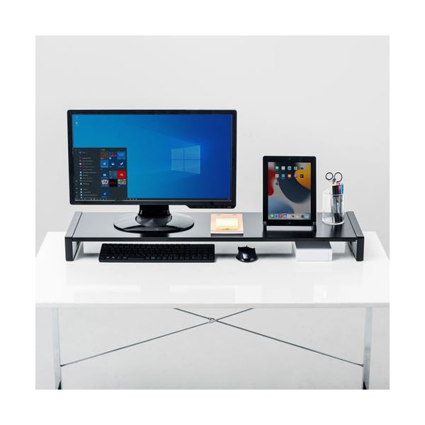 サンワサプライ スチール製机上ラック(W1000) ブラック MR-LC209BKN〔代引不可〕の通販は サンワサプライ スチール製机上ラック(W1000) ブラック MR-LC209BKN〔代引不可〕の通販は