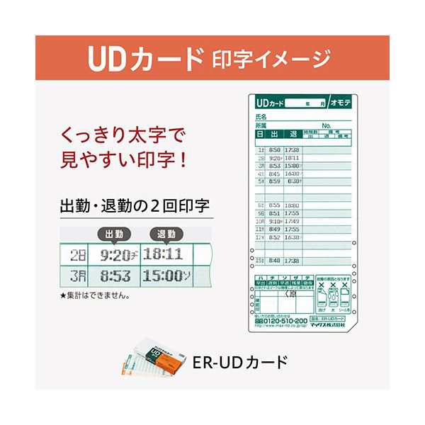 マックス タイムレコーダ 抗菌・抗ウイルス仕様 ホワイト 電波時計付 ER-110SUW/AB 1台〔代引不可〕