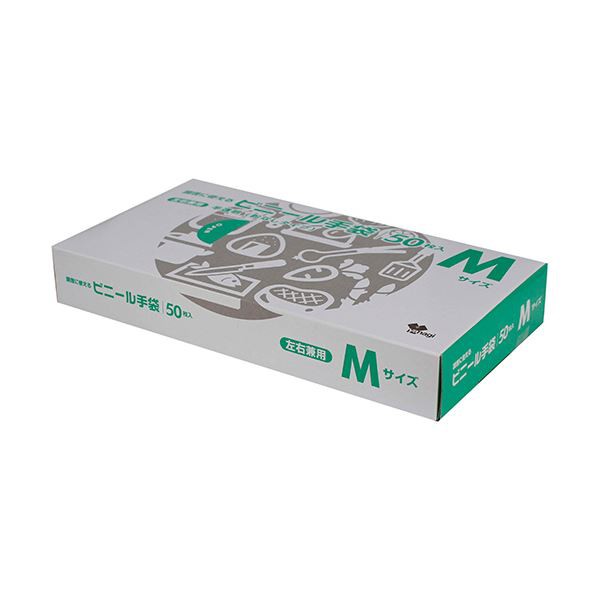 (まとめ)やなぎプロダクツ 調理に使えるビニール手袋 M TB-105 1パック(50枚)〔×20セット〕〔代引不可〕の通販は