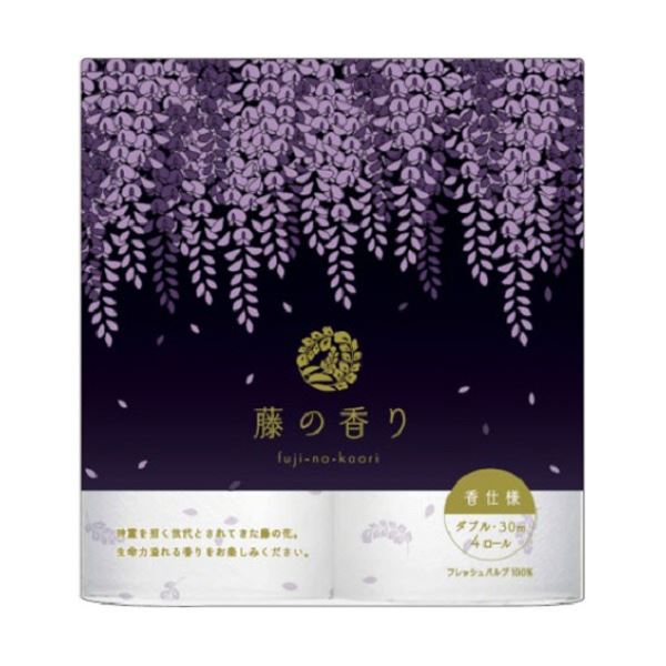 （まとめ）四国特紙 トイレットペーパー 藤の香りダブル 芯あり 30m 1パック(4ロール)〔×5セット〕〔代引不可〕 5,121円