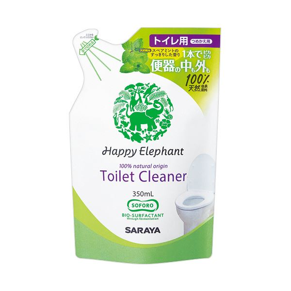 （まとめ）サラヤ ハッピーエレファントトイレクリーナー 詰替用 350ml 1個〔×10セット〕〔代引不可〕の通販は 5,536円