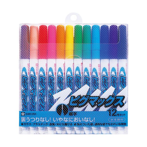 （まとめ）サクラクレパス 水性マーカー ピグマックス 細字 12色セット ZPK-S12 1パック〔×10セット〕〔代引不可〕の通販は