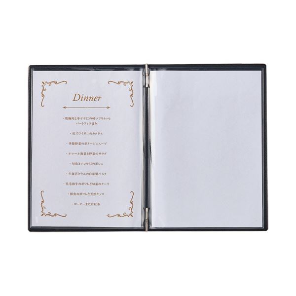 （まとめ）オープン工業 メニューファイル A4 4ページ 茶 MN-150-BR 1冊〔×10セット〕〔代引不可〕の通販は