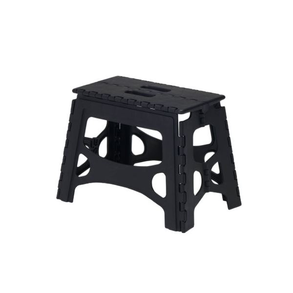 〔3個セット〕 天馬 フォールディングステップ 32型 ワイド ブラック 折りたたみ可〔代引不可〕の通販は 5,624円