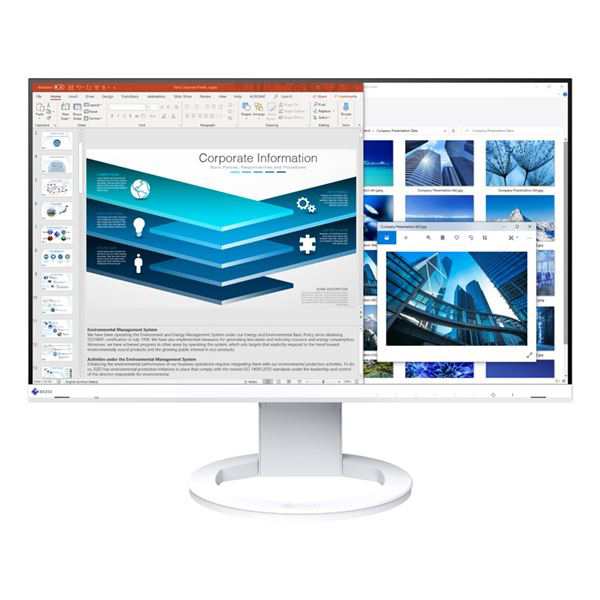 EIZO 液晶ディスプレイ 23.8型/1920×1080/HDMI、DisplayPort、USBType-C/ホワイト/スピーカー:あり EV2480-ZWT〔代引不可〕