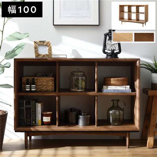 オープンシェルフ 約幅100×奥行34×高さ72cm ブラウン 木製 スチール 組立品 リビング ダイニング ベッドルーム 寝室〔代引不可〕