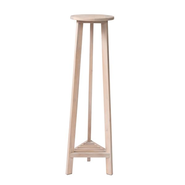 プランタースタンド L 約幅28×奥行28×高さ90cm ホワイト 木製 プランターベース リビング 店舗 観葉植物用 インテリア家具〔代引不可〕の通販は