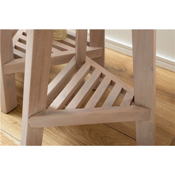 プランタースタンド L 約幅28×奥行28×高さ90cm ホワイト 木製 プランターベース リビング 店舗 観葉植物用 インテリア家具〔代引不可〕の通販は