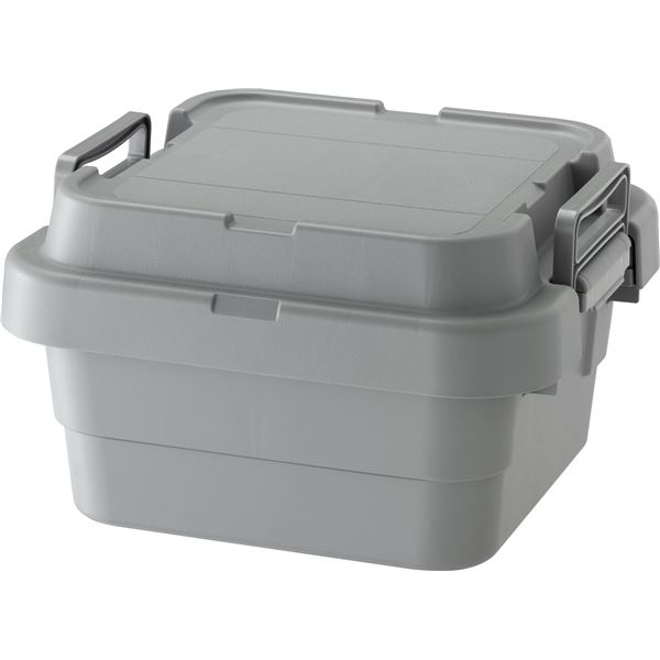 収納ボックス S蓋 18L LOW TYPE 約幅40×奥行39×高さ24cm グレー トランクカーゴ 日本製 完成品 ベランダ 車載 アウトドア〔代引不可〕 5,115円