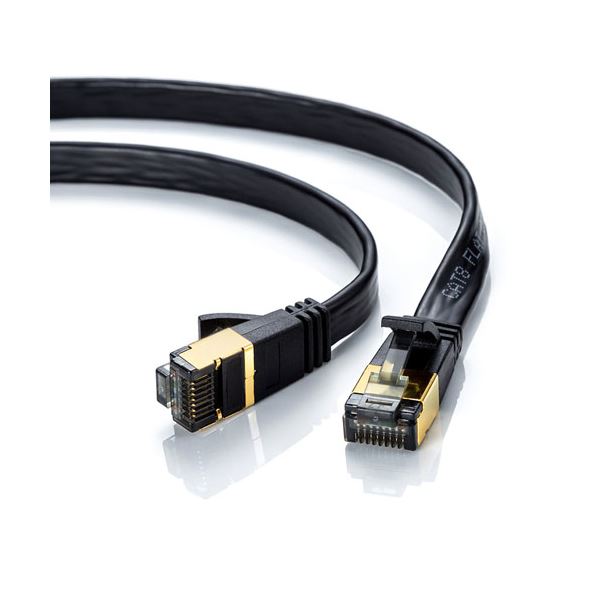 ds-〔5個セット〕 サンワサプライ カテゴリ8フラットLANケーブル 2m KB-T8FL-02BKX5 5個セット サンワサプライ カテゴリ8フラットLANケーブル 3m