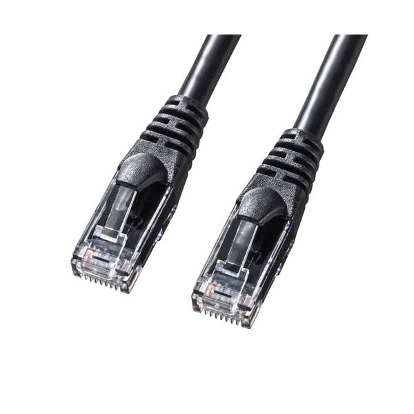 〔5個セット〕 サンワサプライ カテゴリ6Aより線LANケーブル 1m ブラック KB-T6AY-01BKX5〔代引不可〕の通販は