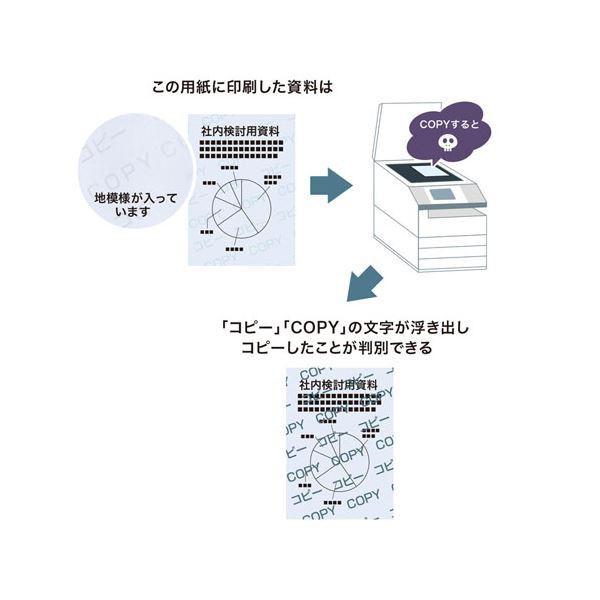 〔5個セット〕 サンワサプライ マルチタイプコピー偽造防止用紙(A4) 500枚 JP-MTCBA4N-500X5〔代引不可〕