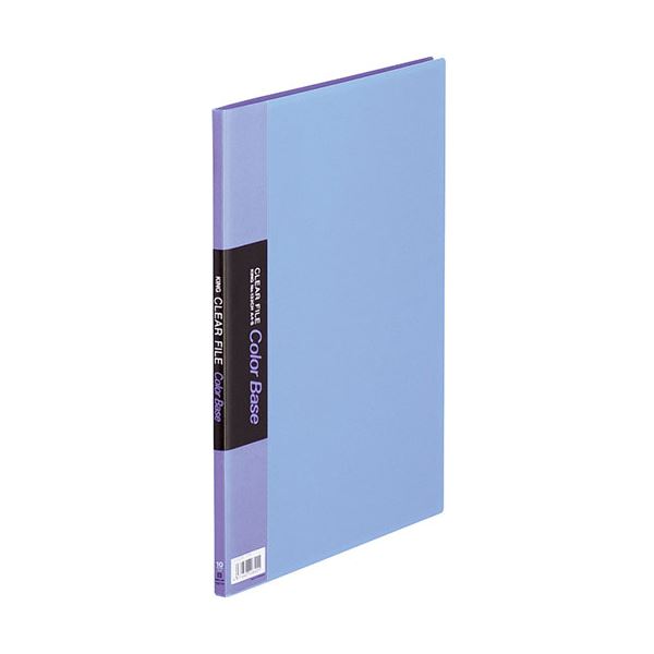 (まとめ) KING JIM(キングジム) クリアーファイルカラーベース 青 KJ-132CH-BL 〔×5セット〕〔代引不可〕