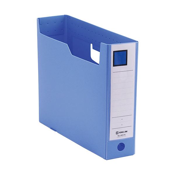 (まとめ) KING JIM(キングジム) GボックスPP 75mm 青 KJ-4631N-BL 〔×5セット〕〔代引不可〕の通販は 5,405円