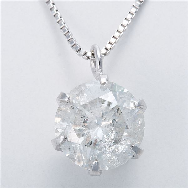 K18WG 1ctダイヤモンドペンダント/ネックレス ベネチアンチェーン（鑑定書付き）〔代引不可〕の通販は