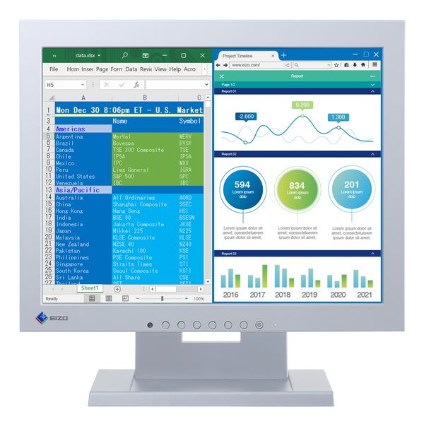 EIZO 液晶ディスプレイ15型/1024×768/DVI、D-Sub/セレーングレイ/スピーカー:あり S1504-TGY〔代引不可〕の通販は