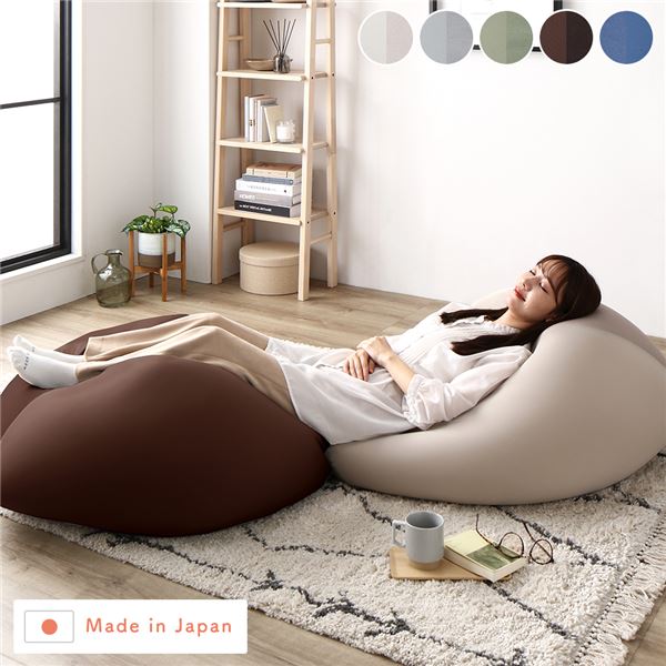 ビーズクッション キューブ型 〔2個セット ブラウン・グレージュ〕 洗えるカバー クッション オットマン STIIBO〔代引不可〕の通販は