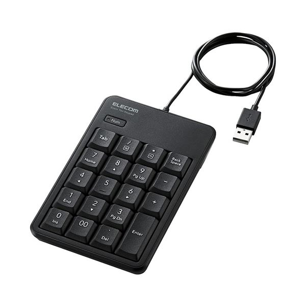 エレコム 有線静音テンキーパッドブラック TK-TCM021SKBK 1個〔代引不可〕の通販は 6,780円