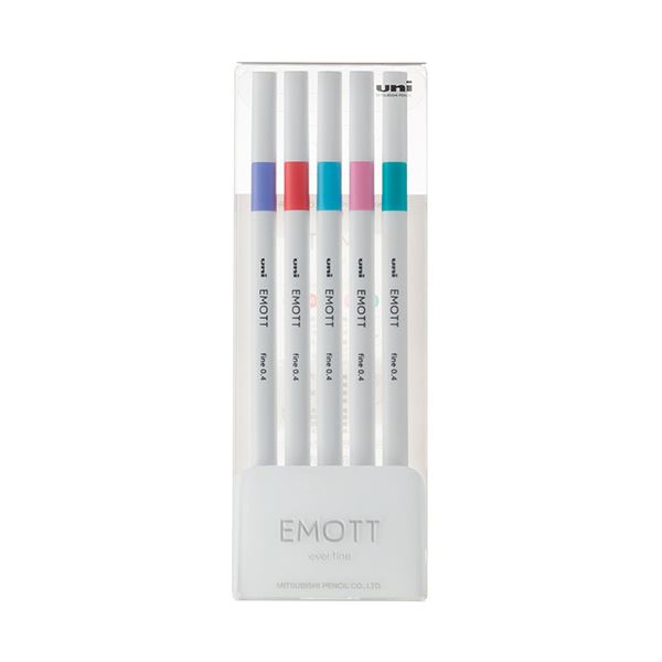 （まとめ）三菱鉛筆 水性サインペン EMOTT5色セット No.5 キャンディポップカラー PEMSY5C.NO5 1パック〔×3セット〕〔代引不可〕の通販は