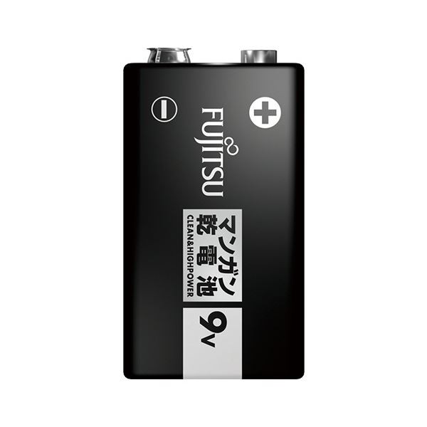 (まとめ）FDK 富士通 マンガン乾電池 9V形6F22U（S） 1セット（10本）〔×10セット〕〔代引不可〕