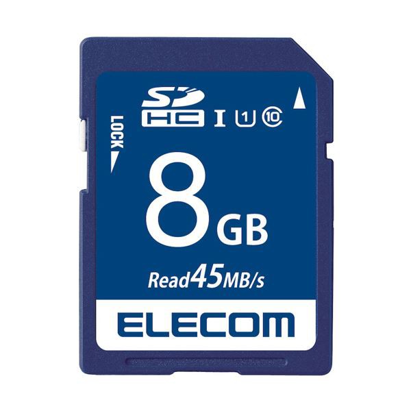 (まとめ）エレコムデータ復旧SDHCカード（UHS-I U1） 8GB MF-FS008GU11R 1枚〔×10セット〕〔代引不可〕